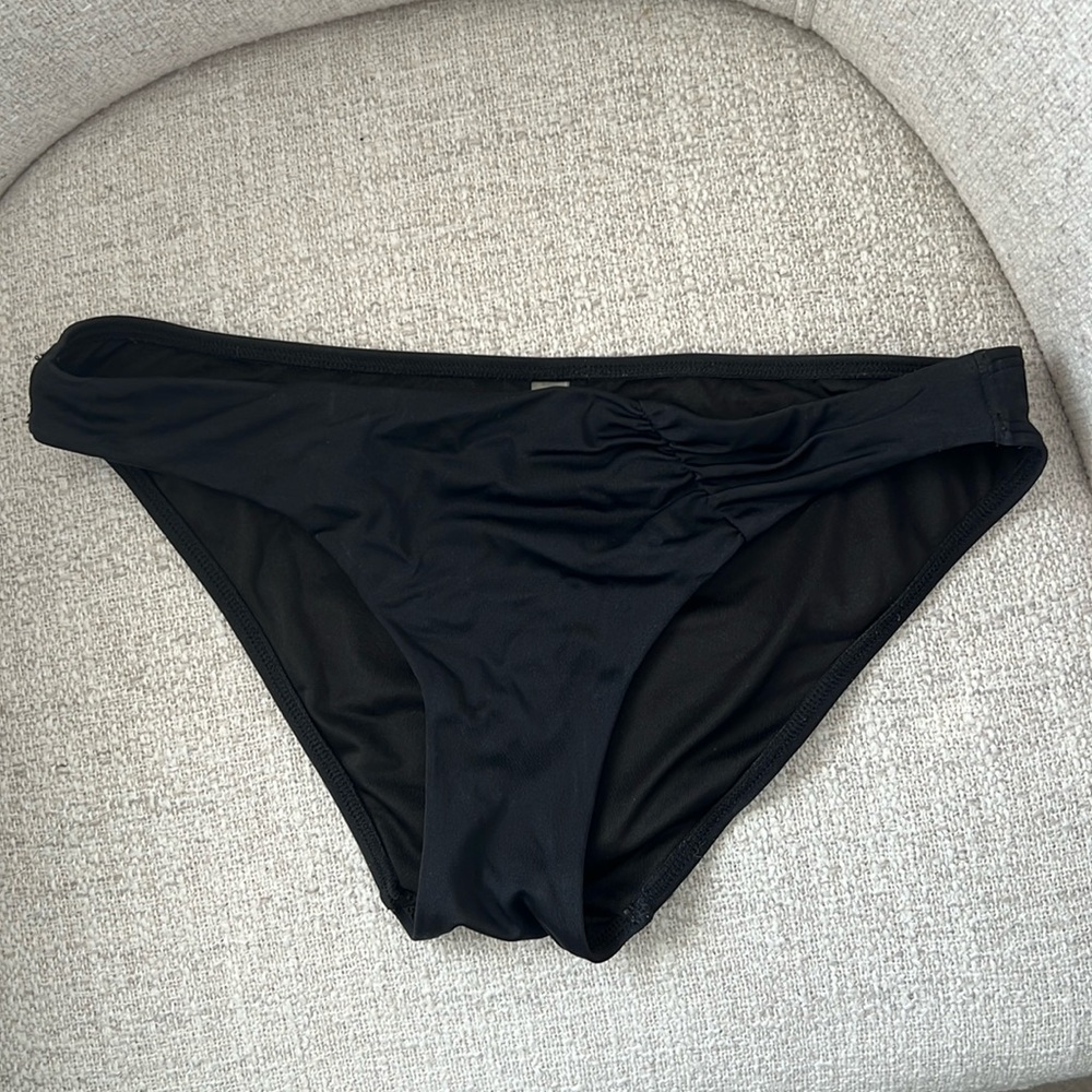Victoria's Secret Black Ruched Bikini Bottom